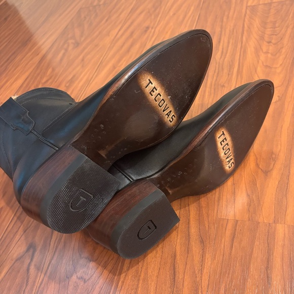 NWT Tecovas The Penny Midnight Black Leather Calf Short Western Boots Womens 7 - Picture 6 of 8